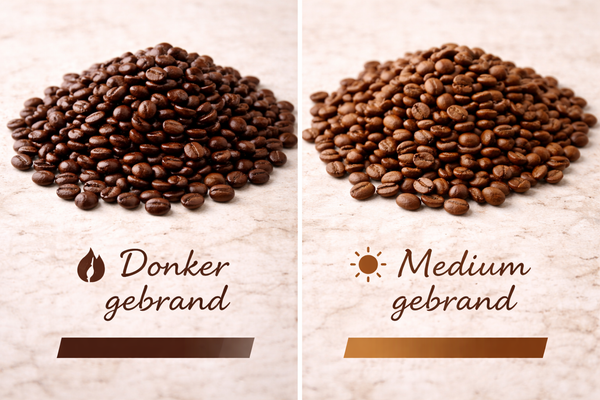 Heeft een dark roast meer caffeine dan een medium roast?